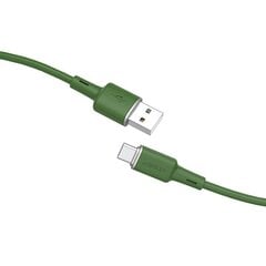Acefast USB cable - USB Type C 1.2m, 3A green (C2-04 oliver green) цена и информация | Borofone 43757-uniw | hansapost.ee