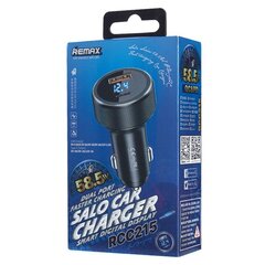 Двухпортовое автомобильное зарядное устройство REMAX Salo USB / USB Type C 58.5Вт 4,5A Power Deliver Quick Charge, черное (RCC215) цена и информация | Зарядные устройства для телефонов | hansapost.ee