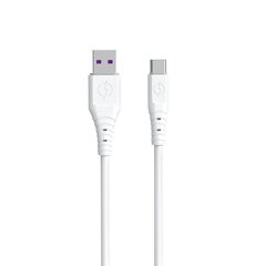 Dudao cable USB - USB Type C 6A cable 1 m white (TGL3T) hind ja info | Mobiiltelefonide kaablid | hansapost.ee