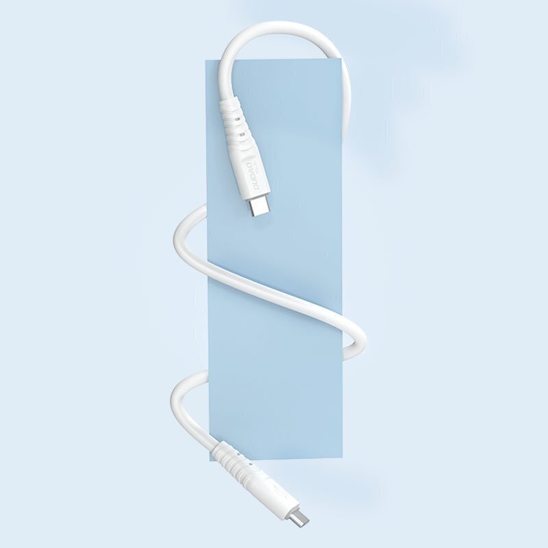 Dudao cable, USB Type C cable - USB Type C 6A 100W PD white (TGL3C) hind ja info | Mobiiltelefonide kaablid | hansapost.ee