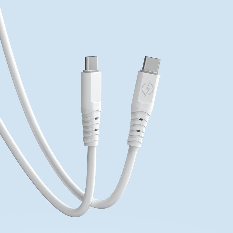 Dudao cable, USB Type C cable - USB Type C 6A 100W PD white (TGL3C) hind ja info | Mobiiltelefonide kaablid | hansapost.ee