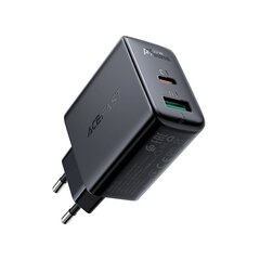 Сетевое зарядное устройство Acefast USB Type C / USB 32W, PPS, PD, QC 3.0, AFC, FCP черный (A5) цена и информация | Зарядные устройства для телефонов | hansapost.ee