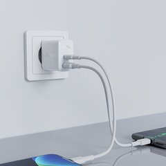 Сетевое зарядное устройство Acefast USB Type C / USB 32W, PPS, PD, QC 3.0, AFC, FCP белое (A5) цена и информация | Зарядные устройства для телефонов | hansapost.ee