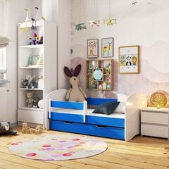 Детская кровать NORE Smile, 180x90 см, белый/синий цвет цена и информация | Детские кровати | hansapost.ee