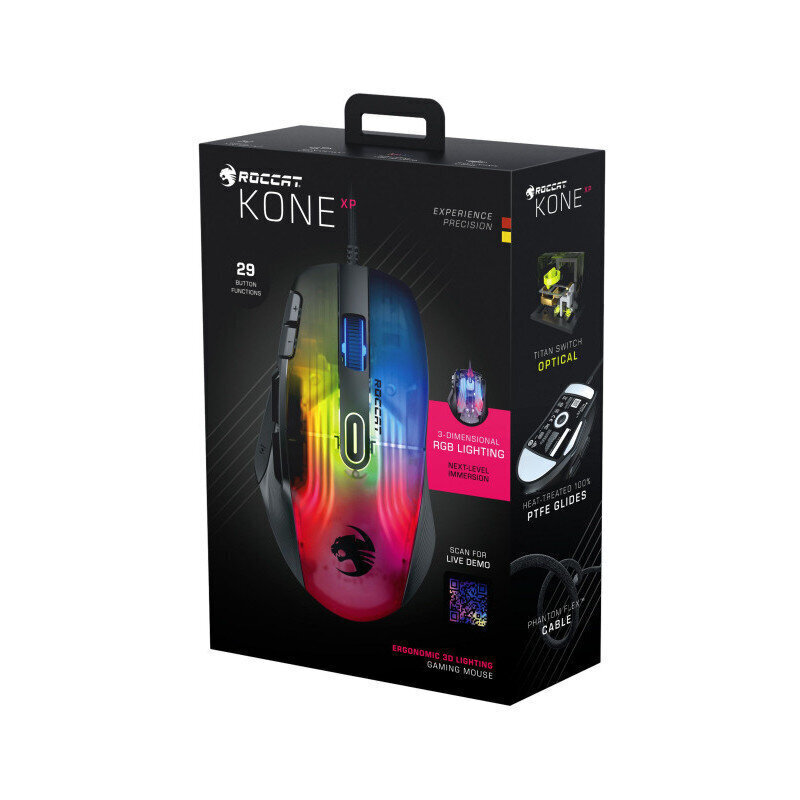 Roccat Kone XP, must (ROC-11-420-02) hind ja info | Arvutihiired | hansapost.ee