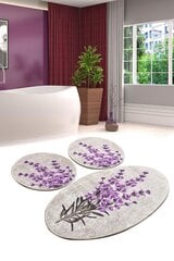 Комплект ковриков для ванной Lavender, 3 шт. цена и информация | Аксессуары для ванной комнаты | hansapost.ee