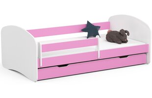 Детская кровать NORE Smile, 180x90 см, белая/розовая цена и информация | Детские кровати | hansapost.ee