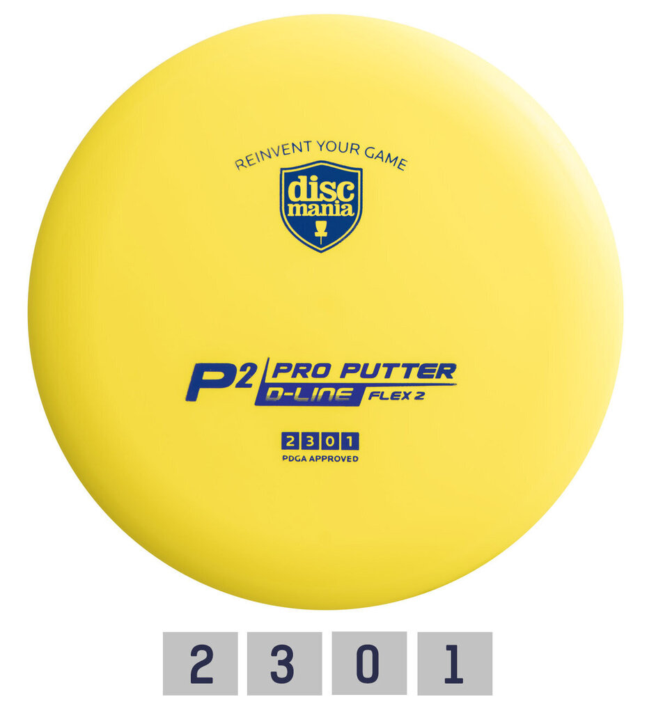 Discgolfi ketas Putter D-LINE P2 FLEX 2 Yellow hind ja info | Discgolf | hansapost.ee