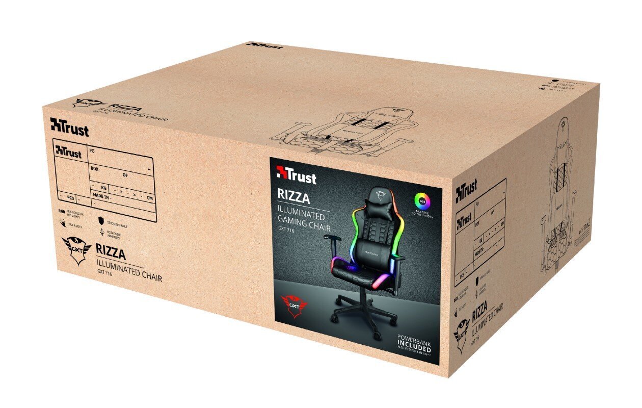 GAMING CHAIR GXT716 RIZZA RGB/23845 TRUST hind ja info | Kontoritoolid | hansapost.ee