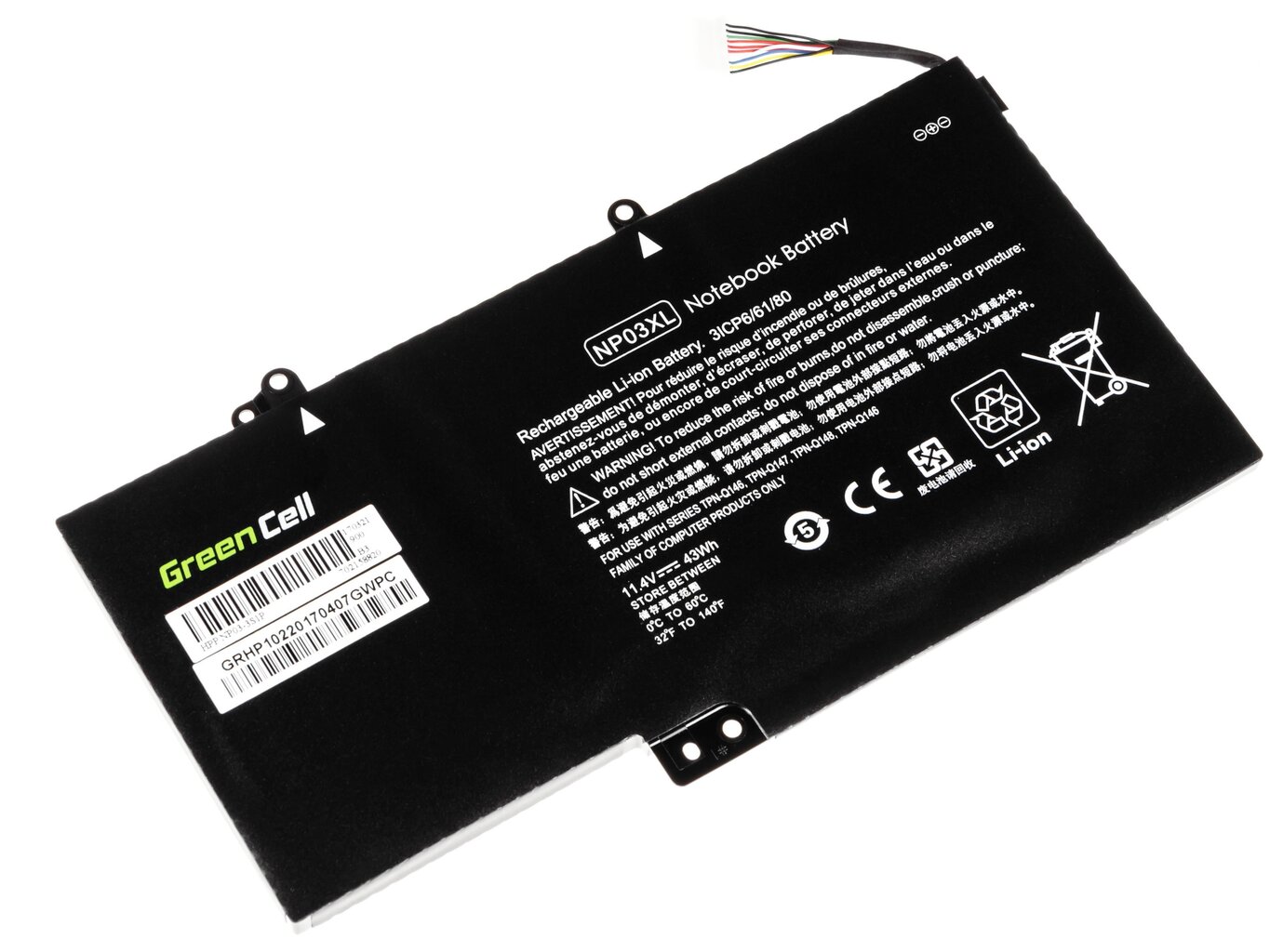 Green Cell Laptop Battery for HP Envy x360 15-U Pavilion x360 13-A 13-B цена и информация | Sülearvuti akud | hansapost.ee