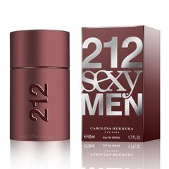 Tualettvesi Carolina Herrera 212 Sexy Men EDT meestele 50 ml hind ja info | Carolina Herrera Parfüümid | hansapost.ee