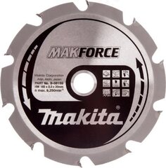 Пильный диск MAKFORCE 165X2X20 мм 20° T10 Makita B-08159 Т.К.Т.  цена и информация | Запчасти для садовой техники | hansapost.ee