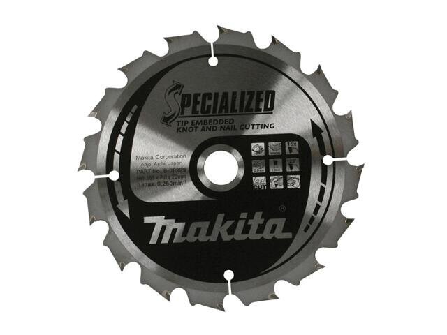 B-09173 T.C.T saeketas 165X1.5X20mm 20° T24 Makita цена и информация | Aiatööriistade varuosad | hansapost.ee