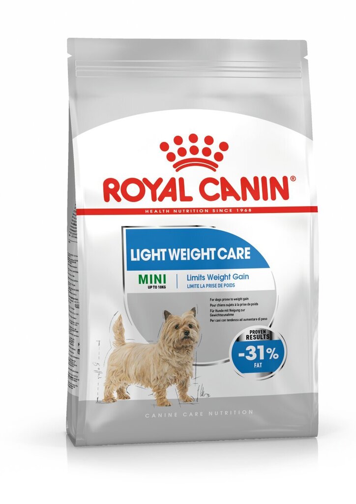 Royal Canin koerad, kes kipuvad kaalus juurde võtma Mini Light Weight Care, 1 kg hind ja info | Koerte kuivtoit ja krõbinad | hansapost.ee