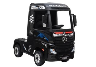Детский электромобиль-грузовик Mercedes Actros, черный лакированный цена и информация | Электромобили для детей | hansapost.ee