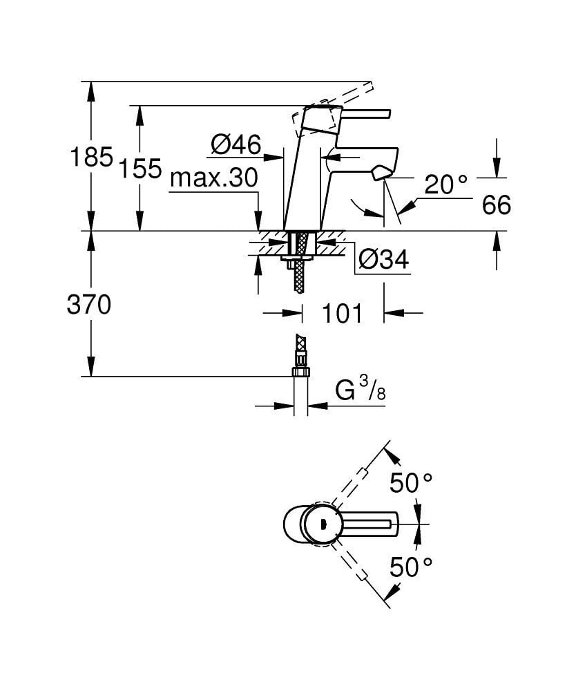 Valamusegisti Grohe Concetto hind ja info | Vannitoa segistid | hansapost.ee