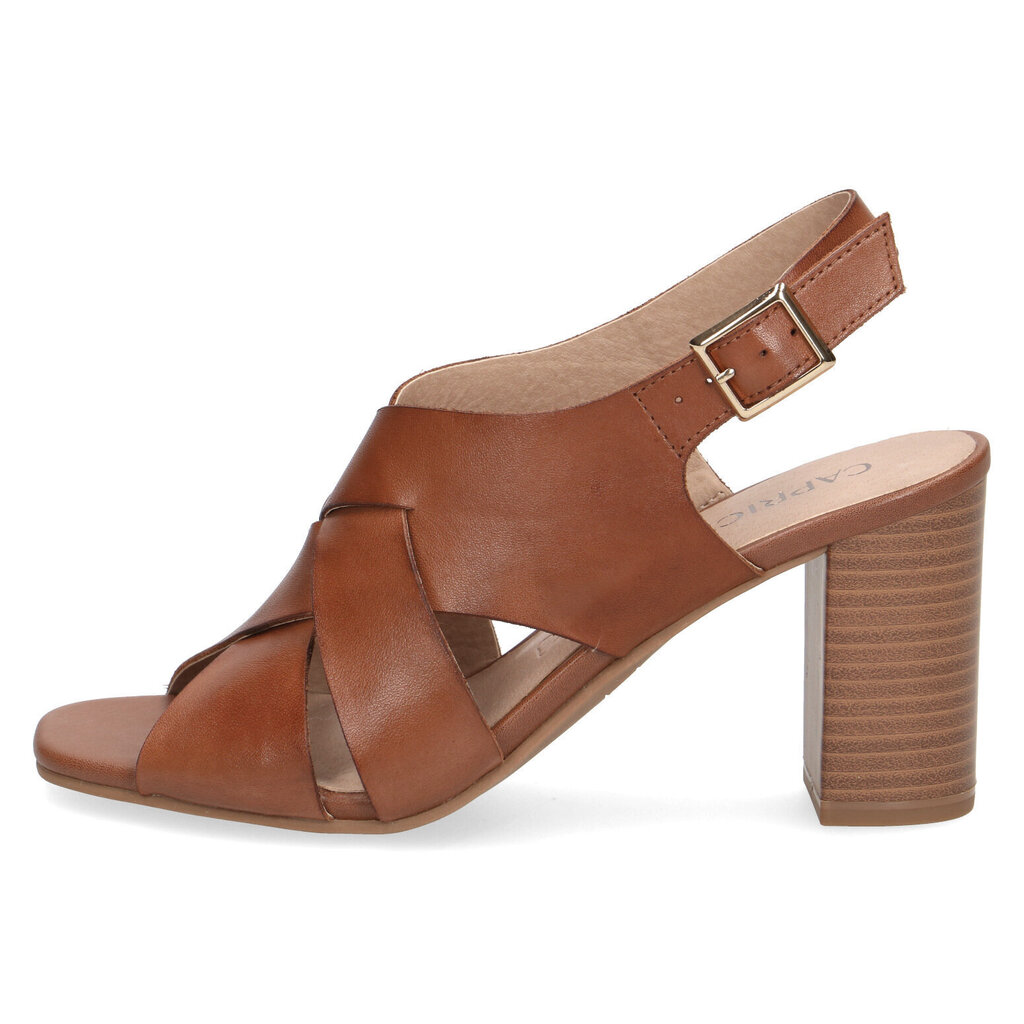 Naiste kõrge kontsaga sandaalid Caprice, pruun цена и информация | Sandaalid naistele | hansapost.ee