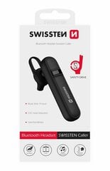 Swissten Caller Bluetooth 5.0 peakomplekt, Must цена и информация | Bluetooth-гарнитуры | hansapost.ee