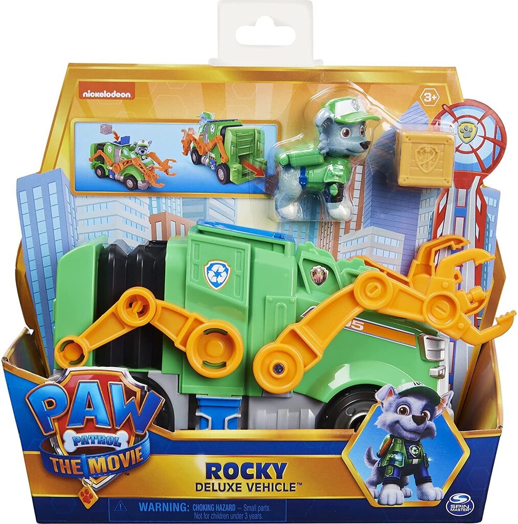 Sõiduk - Prügiauto Paw Patrol Rocky Deluxe hind ja info | Mänguasjad poistele | hansapost.ee