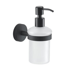 Gedy EROS подвесной дозатор мыла с держателем, черный цена и информация | Аксессуары для ванной комнаты | hansapost.ee