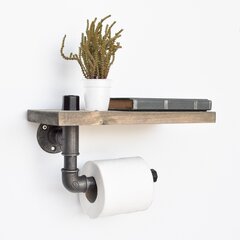 Держатель для туалетной бумаги Kalune Design 792, черный/коричневый цена и информация | Аксессуары для ванной комнаты | hansapost.ee