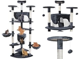 Когтеточка-домик Kitty, 200 см, серый цена и информация | Iso Trade Товары для животных | hansapost.ee