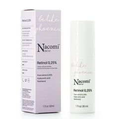 Näoseerum Nacomi Next Level Retinol 0.25% 30 ml цена и информация | Nacomi Для ухода за лицом | hansapost.ee