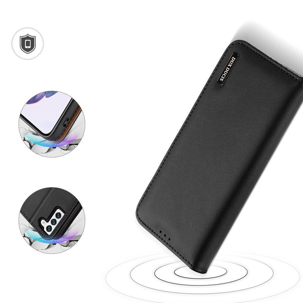 Ehtsast nahast ümbris Dux Ducis Hivo Samsung Galaxy S22 jaoks, must hind ja info | Telefonide kaitsekaaned ja -ümbrised | hansapost.ee