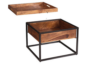 Журнальный столик с ящиком для хранения Panama 60, коричневый цена и информация | Журнальные столики | hansapost.ee