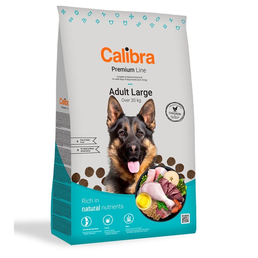 Calibra Premium sööt koertele kanaga 12kg hind ja info | Koerte kuivtoit ja krõbinad | hansapost.ee
