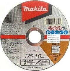 Lõikeketas E-03040 125 x 1 mm RST/ METALL Makita hind ja info | Lihvmasinad | hansapost.ee
