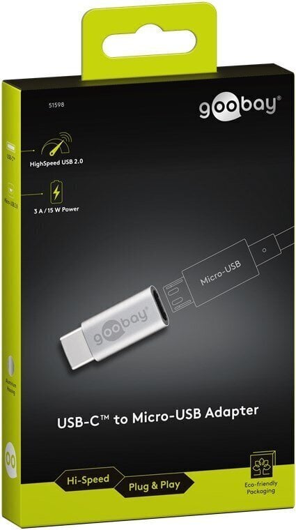 Adapter Goobay 51598, USB-C/Micro-USB hind ja info | USB adapterid ja jagajad | hansapost.ee