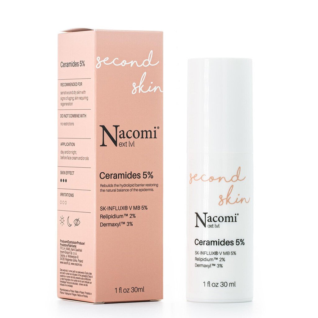 Näoseerum Nacomi Next Level Ceramides 5% 30 ml цена и информация | Näoõlid, ampullid ja seerumid | hansapost.ee