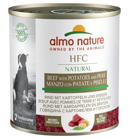 Almo Nature HFC Natural, koertele, veiseliha kartulite ja hernestega, 290 g цена и информация | Koerakonservid | hansapost.ee