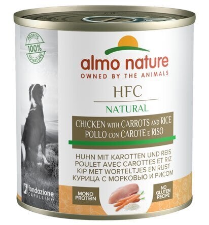 Almo Nature HFC Natural, koertele, kana porgandi ja riisiga, 280 g цена и информация | Koerakonservid | hansapost.ee