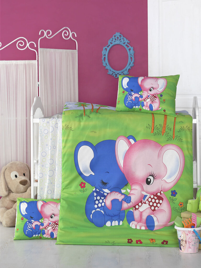 Laste voodipesukomplekt Elephant, 4-osaline цена и информация | Laste voodipesu | hansapost.ee