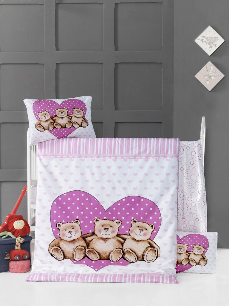 Laste voodipesukomplekt Friend Bears, 4-osaline hind ja info | Laste voodipesu | hansapost.ee