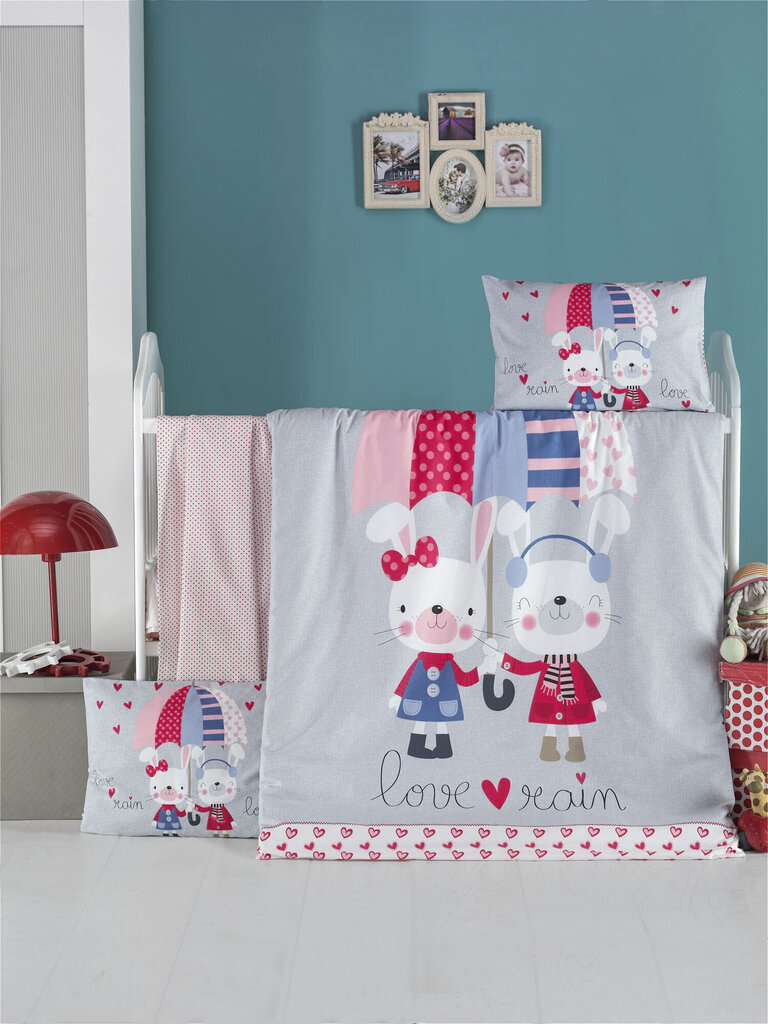 Laste voodipesukomplekt Love Rain, 4-osaline hind ja info | Laste voodipesu | hansapost.ee