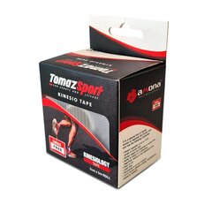 Kinesioloogiline teip Tomaz Sport ilma lateksita, must 5cm 5m. hind ja info | Liigesetoed ja kaitsmed | hansapost.ee