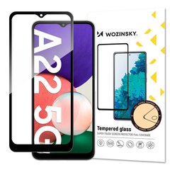 Wozinsky Tempered Glass Full Glue Super Tough Screen Protector Full Coveraged with Frame Case Friendly for Samsung Galaxy A22 5G black цена и информация | Защитные пленки для телефонов | hansapost.ee