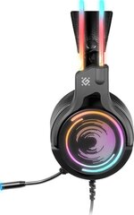 Headphones with microphone DEFENDER COSMO PRO 7.1 USB black, RGB lights цена и информация | Наушники | hansapost.ee