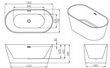 Akrüülvann Mexen Flavia sifooniga, 150x75 cm hind ja info | Vannid | hansapost.ee