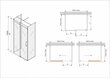 3-seinaga dušikabiin Mexen Omega, 8 mm, 120x80,90,100 cm hind ja info | Dušikabiinid | hansapost.ee