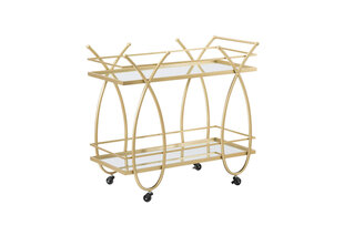 Стол на колесиках Glam 80, цвет золота цена и информация | Кухонные и обеденные столы | hansapost.ee