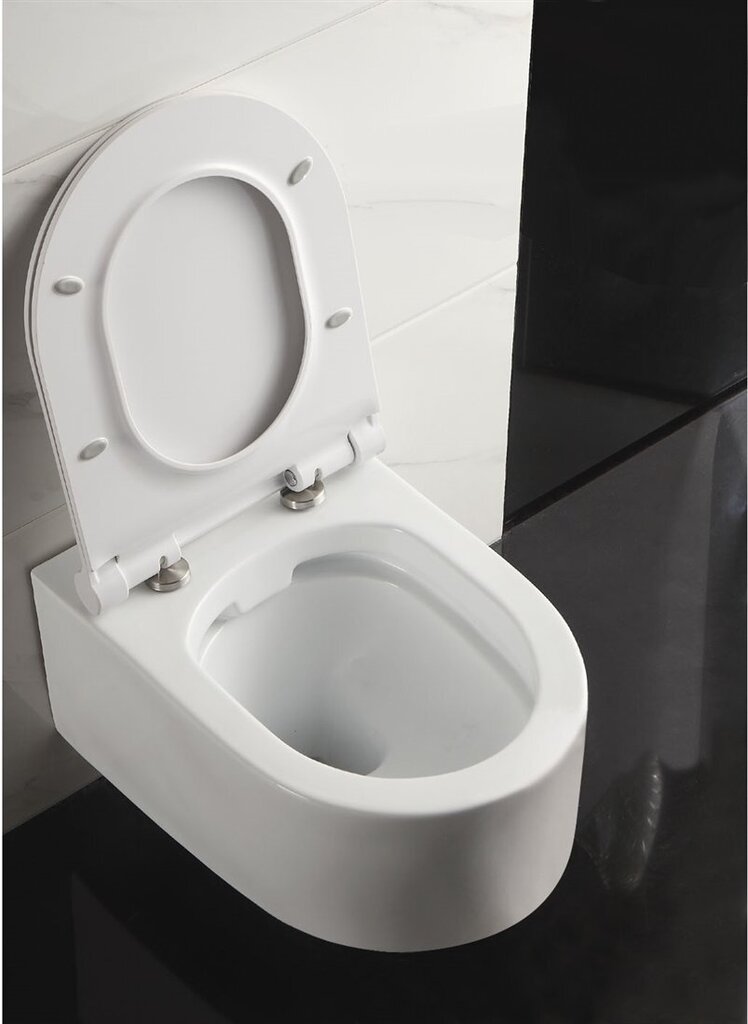 WC-pott REA Carlo Rimless mini aeglaselt sulguva kaanega hind ja info | WС-potid | hansapost.ee