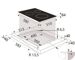 Indukstioonplaat Brandt BPI6410W hind ja info | Pliidiplaadid | hansapost.ee