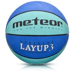 Баскетбольный мяч Meteor Layup 3 Синий цена и информация | Баскетбольные мячи | hansapost.ee