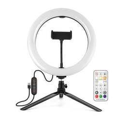 Puluzi statiiv rõnga LED-iga, 26 cm RGBW lamp hind ja info | Fotovalgustid, ringvalgustid ja fotostuudiod | hansapost.ee