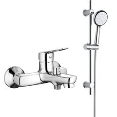Deante vannitoasegisti koos dušikomplektiga Boro, Chrome hind ja info | Vannitoa segistid | hansapost.ee