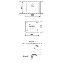 Раковина из каменной массы Plados-Telma CUBE Undermount ON5610ST 50TG Цвет песка Сахары цена и информация | Раковины на кухню | hansapost.ee